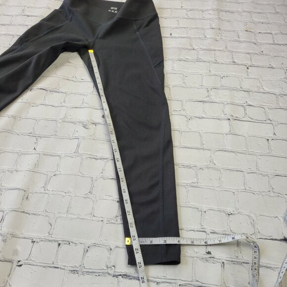 Uniqlo Woman’s black dry cool to touch ivory protection workout leggings size S - Picture 3 of 11
